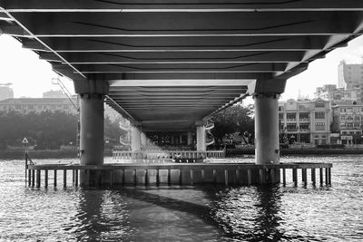 Bridge over river in city