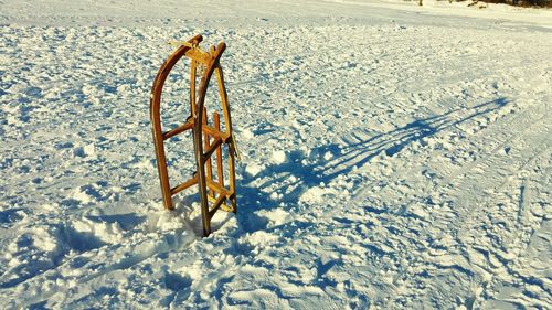 Snow on field