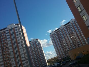 Low angle view of buildings against sky