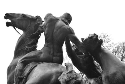 Low angle view of statue