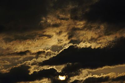 Low angle view of cloudy sky