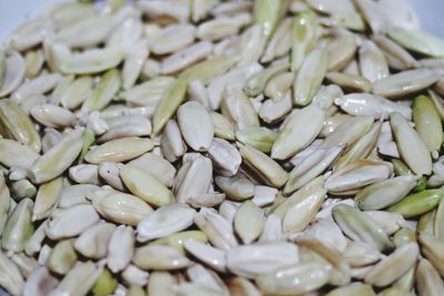 High angle view of roasted coffee beans