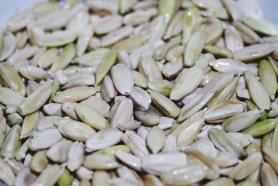 High angle view of roasted coffee beans