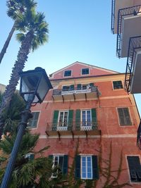 Low angle view of residential building against sky