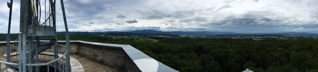 Panoramic view of landscape against sky seen from observation point