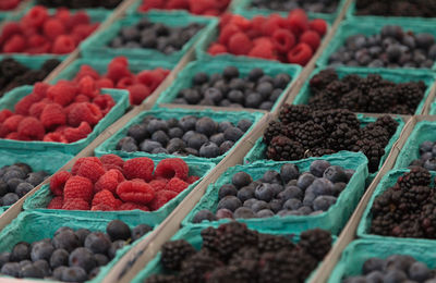 Full frame shot of berries for sale at market