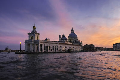 View of building against sky during sunset