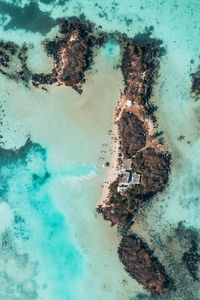 High angle view of beach