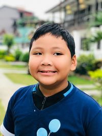 Portrait of boy smiling