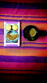 Close-up of food on table