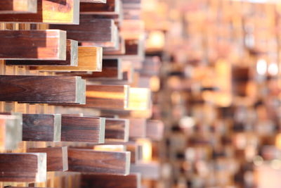 Full frame shot of wood in building