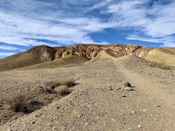 Scenic view of desert against sky