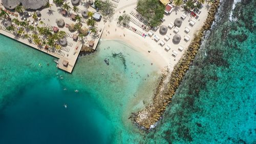 Aerial view of sea 