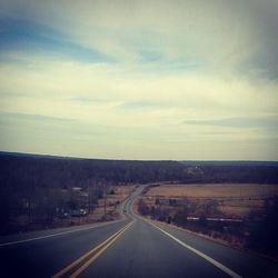 Road passing through country road