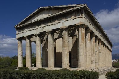 Low angle view of historical building