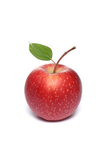 Close-up of apple against white background