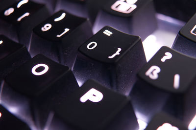 Close-up of computer keyboard