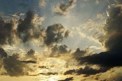 Low angle view of cloudy sky