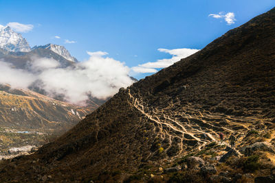 Mountains against sky