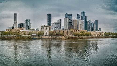 Reflection of buildings in water