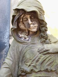 Close-up of angel statue