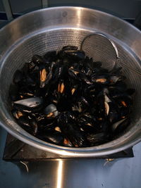 High angle view of food in container