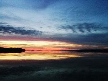 Scenic view of dramatic sky during sunset