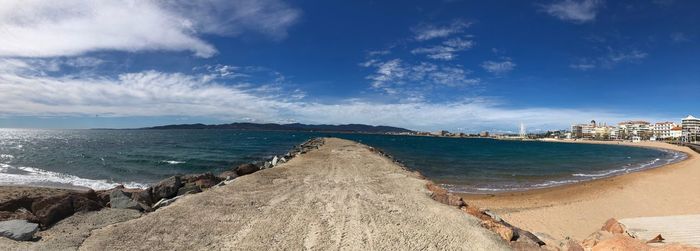 Panoramic view of sea against sky