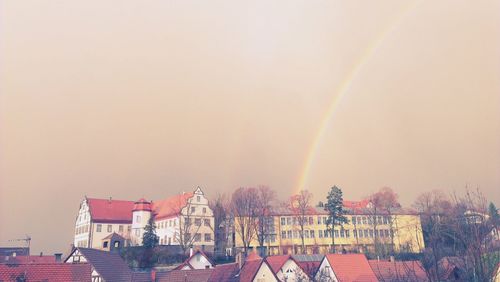 View of neighborhood and rainbow