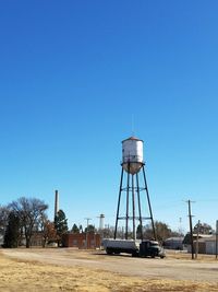 Tower against clear blue sky