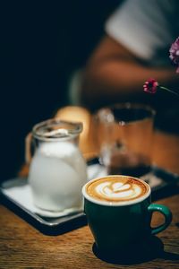 Close-up of coffee on table