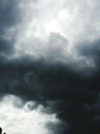 Low angle view of storm clouds in sky