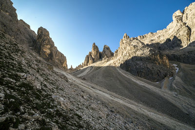 Torre del diavolo in cadini di misurina dolomite alps, veneto, italy