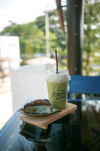 Close-up of drink on table