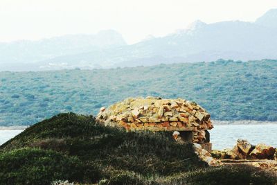 Scenic view of mountain against sky