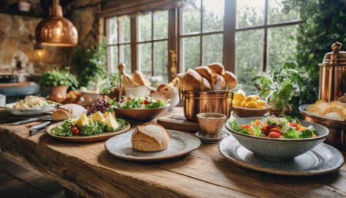 Close-up of food on table