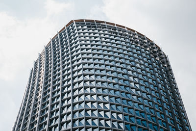 Low angle view of modern building against sky