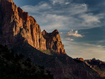 Scenic view of rocky mountains against sky