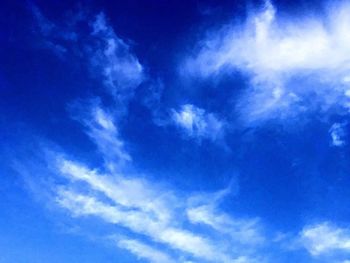 Low angle view of clouds in sky