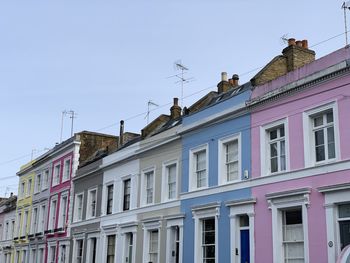 Low angle view of building against sky in notting hill