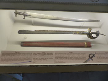 High angle view of pen on table