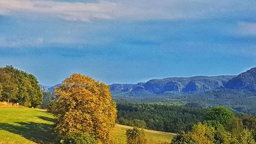 Scenic view of landscape against sky