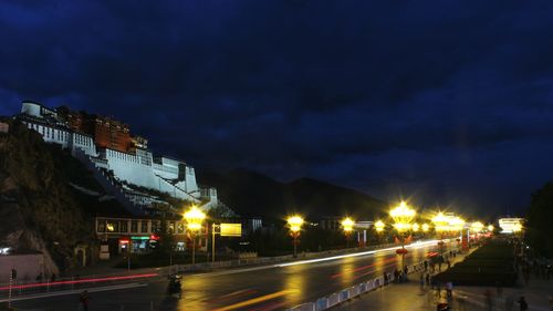 City street at night