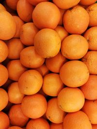 Full frame shot of oranges at market