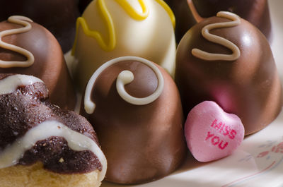 Close-up of chocolate and candy