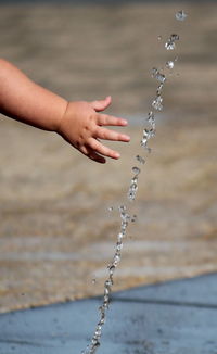 Close-up of cropped hand
