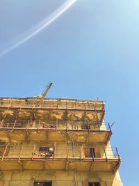 Low angle view of building against clear sky