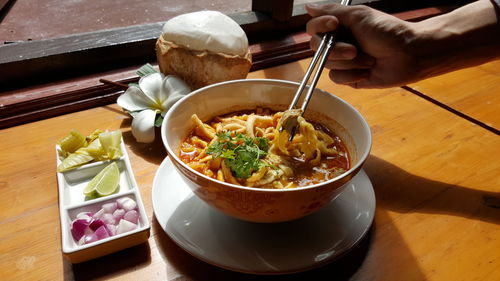Close-up of food in bowl