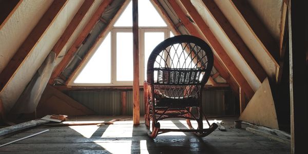 Rocking chair in the village house