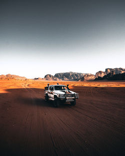 Tractor in desert